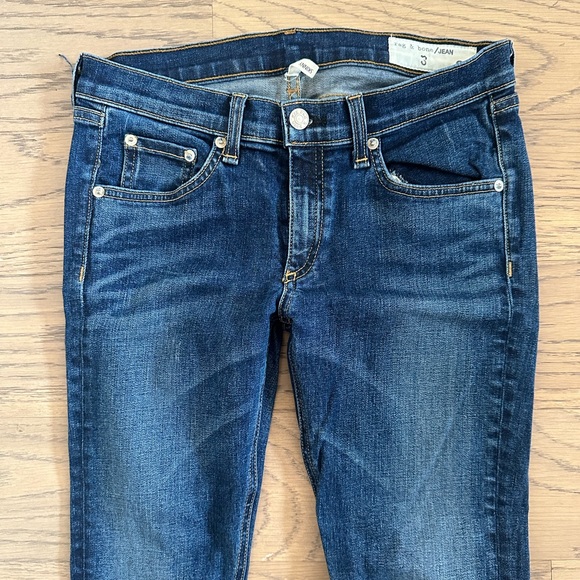 Rag and bone skinny low rise, dark blue jean - Picture 3 of 7